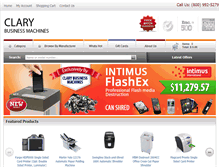 Tablet Screenshot of clarybusinessmachines.com